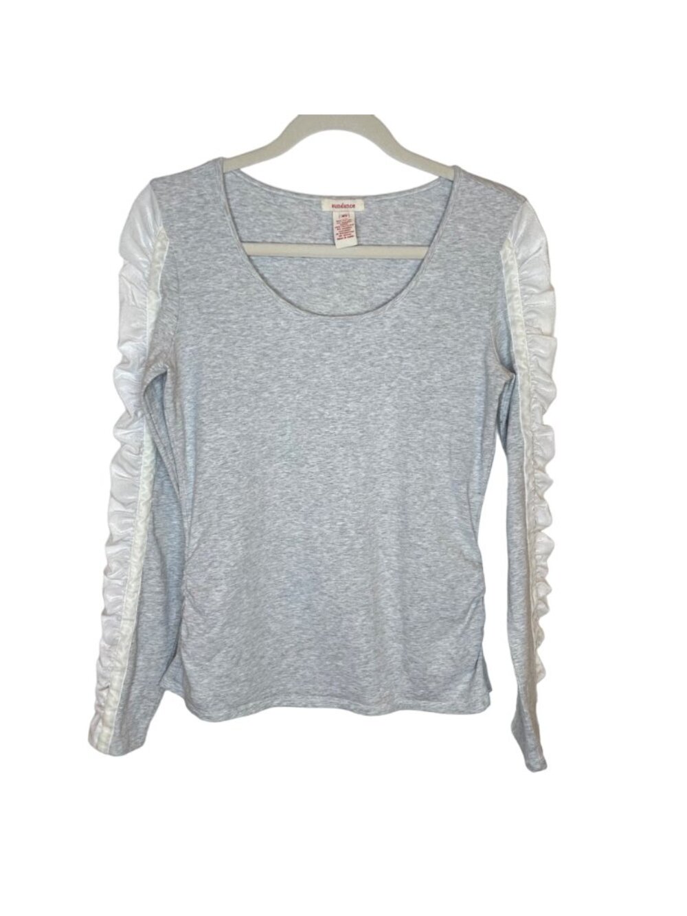 Sundance Bellina Ruched Velvet Sleeve Long Sleeve Top, XS - Picture 2 of 7